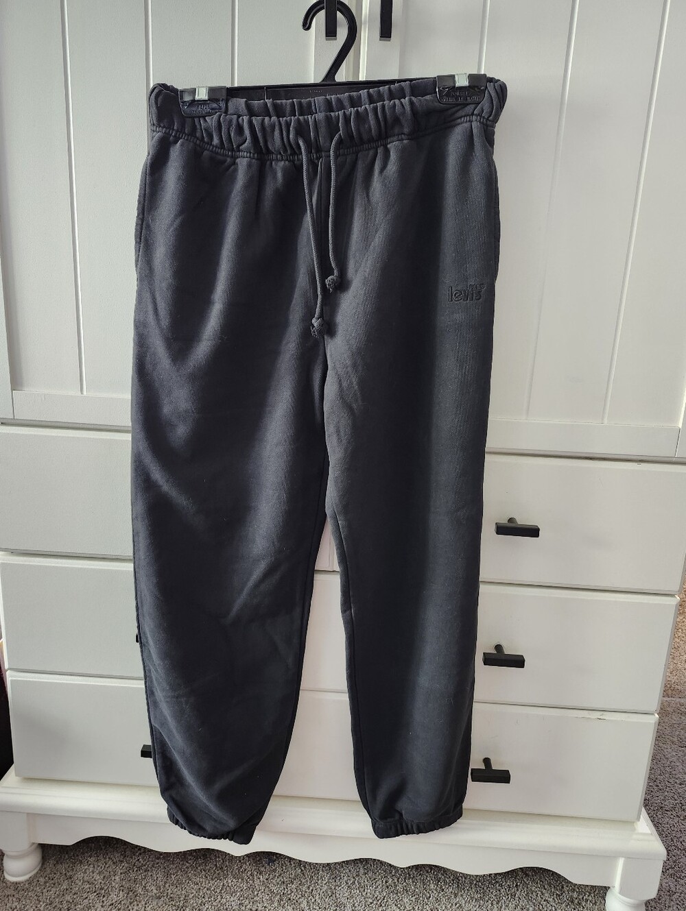 Levi's Womens Black Drawstring Jogger Sweatpants Sz Xs